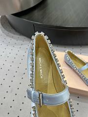 	 MACH & MACH Audrey crystal-embellished ballerina in blue shoes - 4