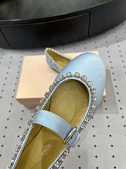 	 MACH & MACH Audrey crystal-embellished ballerina in blue shoes - 2
