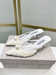 Jimmy Choo Sana 5cm Pearly Leather Mules - 4