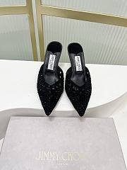 Jimmy Choo  Solar 70 embellished laser-cut suede mules - 3
