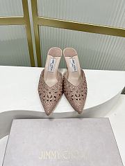Jimmy Choo  Solar 70 embellished laser-cut suede mules - 2