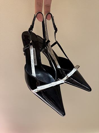 Jimmy Choo Camila 65 |Black Patent Slingback Pumps