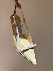 	 Jimmy Choo Camila 65 Beige Patent Slingback Pumps - 1