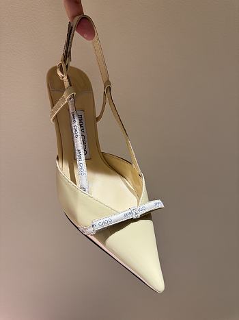 	 Jimmy Choo Camila 65 Beige Patent Slingback Pumps