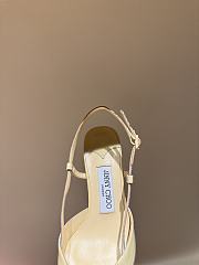 	 Jimmy Choo Camila 65 Beige Patent Slingback Pumps - 3