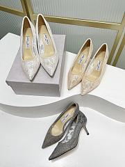 Jimmy Choo Heels Metallic Lace Pumps 85/65mm - 1