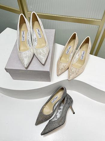 Jimmy Choo Heels Metallic Lace Pumps 85/65mm