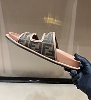 Fendi FF Slides in Brown - 5