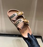 Fendi FF Slides in Brown - 4