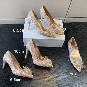 Jimmy Choo Golden Mix Crystal Covered Pointy Toe Pump