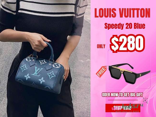 Louis Vuitton speedy 20 blue small bag - 1