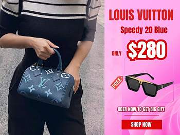 Louis Vuitton speedy 20 blue small bag