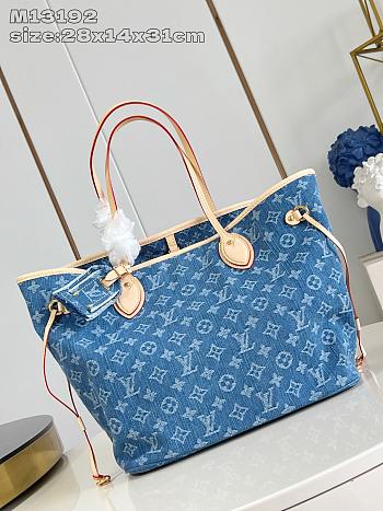 Louis Vuitton Neverfull MM Denim - 31x28x14cm