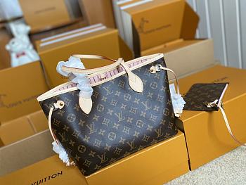	 Louis Vuitton Neverfull PM Brown Monogram Pink Inside - 29 x 21 x 12cm