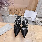 Manolo Blahnik Maidugura 90mm Satin Black Mules - 1