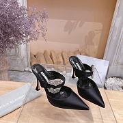 Manolo Blahnik Maidugura 90mm Satin Black Mules - 4
