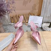	 Manolo Blahnik Maidugura 90mm Satin Pink Mules - 2