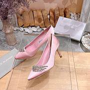 	 Manolo Blahnik Pluma Silk Pink Heels - 6