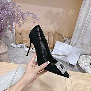 Manolo Blahnik Tuberian 90 black suede pumps - 4