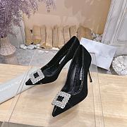 Manolo Blahnik Tuberian 90 black suede pumps - 3