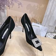Manolo Blahnik Tuberian 90 black suede pumps - 2