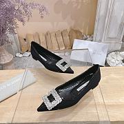 	 Manolo Blahnik Tuberian 9flat black suede shoes - 6