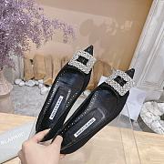 	 Manolo Blahnik Tuberian 9flat black suede shoes - 5