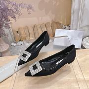 	 Manolo Blahnik Tuberian 9flat black suede shoes - 4