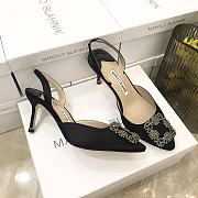 	 MANOLO BLAHNIK Hangisli 7cm Black Slingback Pumps - 6