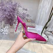 Manolo Blahnik Lutara Crystal-Embellished 90mm Mules In Pink - 6