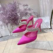Manolo Blahnik Lutara Crystal-Embellished 90mm Mules In Pink - 2