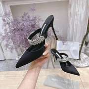 Manolo Blahnik Lutara Crystal-Embellished 90mm Mules In Black - 6
