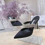 Manolo Blahnik Lutara Crystal-Embellished 90mm Mules In Black - 5
