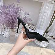 Manolo Blahnik Lutara Crystal-Embellished 90mm Mules In Black - 2