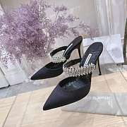 Manolo Blahnik Lutara Crystal-Embellished 90mm Mules In Black - 4