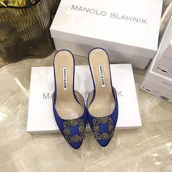 Manolo Blahnik Hangisimu mules in blue