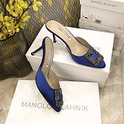 Manolo Blahnik Hangisimu mules in blue - 6