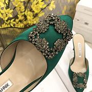 	 Manolo Blahnik Hangisimu mules in green - 5