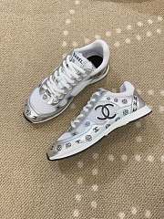 	 Chanel Silver Sneakers - 1
