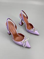 Amina Muaddi Purple Rosie Sling Heels 9.5cm - 6
