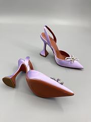 Amina Muaddi Purple Rosie Sling Heels 9.5cm - 2
