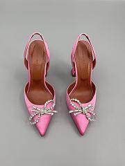 	 Amina Muaddi Pink Rosie Sling Heels 9.5cm - 1