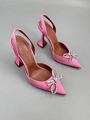 	 Amina Muaddi Pink Rosie Sling Heels 9.5cm - 6