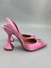 	 Amina Muaddi Pink Rosie Sling Heels 9.5cm - 5