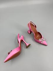 	 Amina Muaddi Pink Rosie Sling Heels 9.5cm - 4