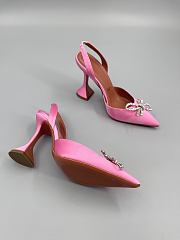 	 Amina Muaddi Pink Rosie Sling Heels 9.5cm - 3