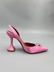 	 Amina Muaddi Pink Rosie Sling Heels 9.5cm - 2