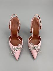 	 Amina Muaddi Light Pink Rosie Sling Heels 9.5cm - 1
