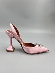 	 Amina Muaddi Light Pink Rosie Sling Heels 9.5cm - 4