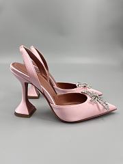 	 Amina Muaddi Light Pink Rosie Sling Heels 9.5cm - 2